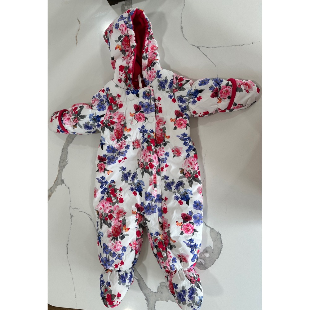 1881 by S‎ Rothschild Baby Girls Floral Snowsuit Bunting 12 Months